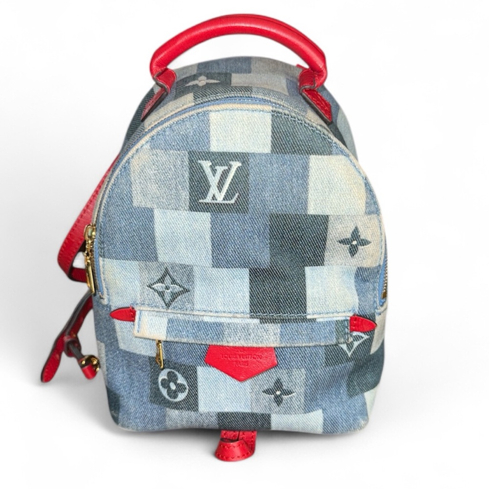 Louis Vuitton Monogram Denim Patchwork Mini Backp… - image 1